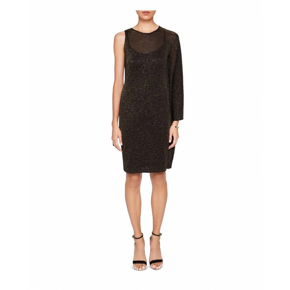 Ted Baker Black Monyca Draped One Shoulder Dress